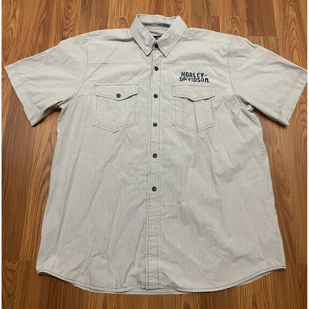 Harley-Davidson Shirt Mens Extra Large Skull Graphic Western Stripe